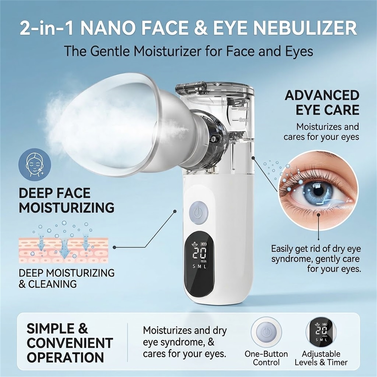 Mini draagbare gezichtsstoomre - Facial Steamer Nano recensie en prijs