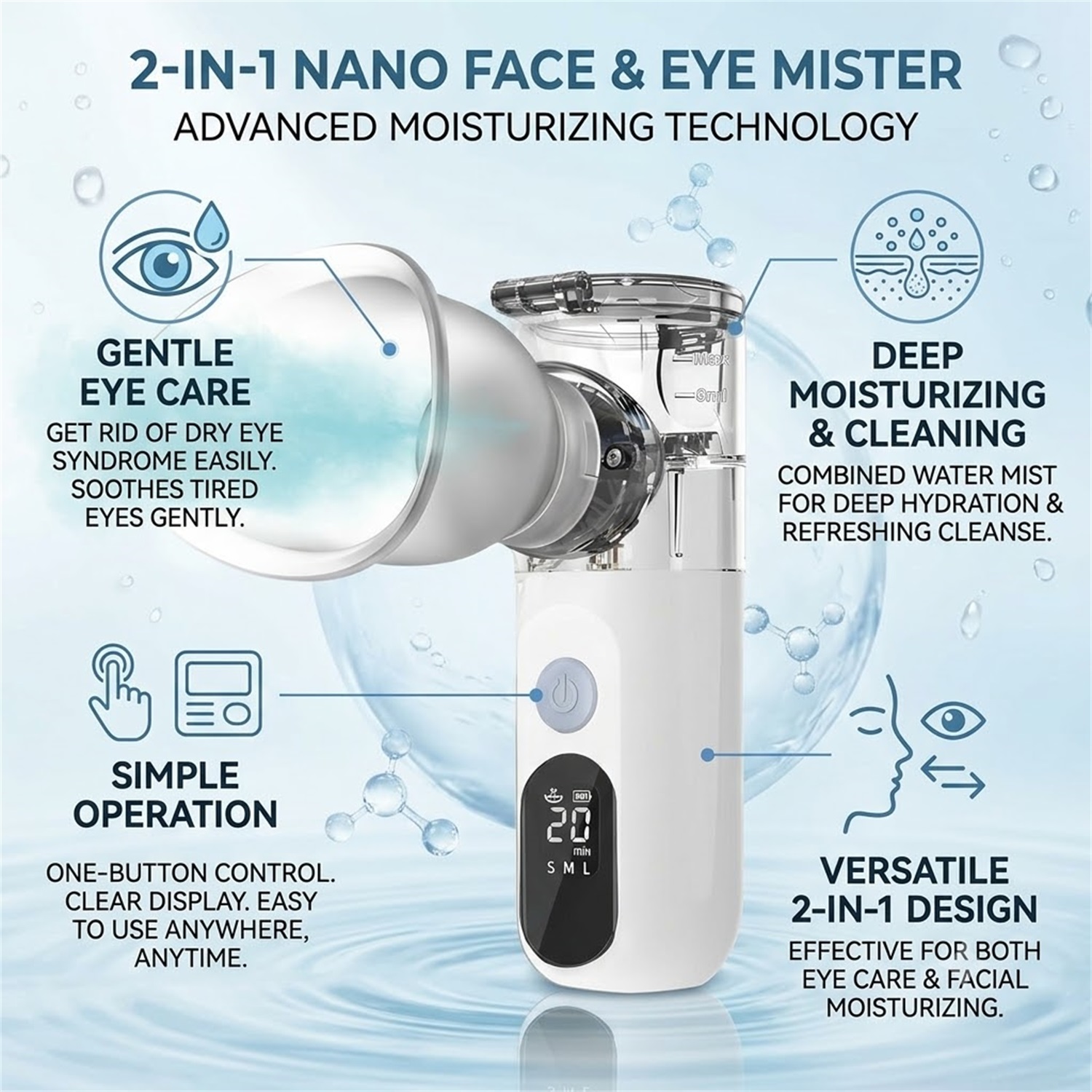 Mini draagbare gezichtsstoomre - Facial Steamer Nano recensie en prijs