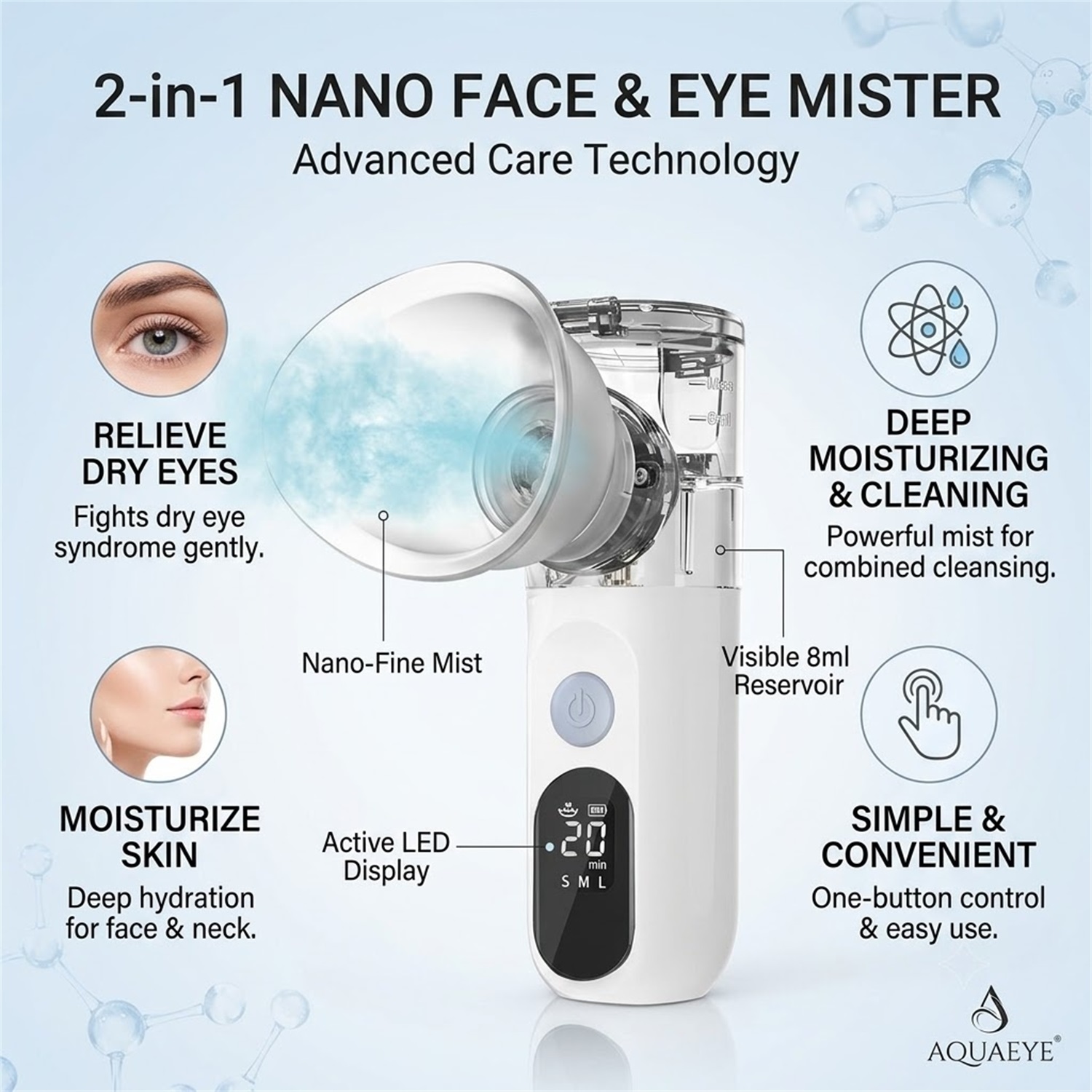 Mini draagbare gezichtsstoomre - Facial Steamer Nano recensie en prijs